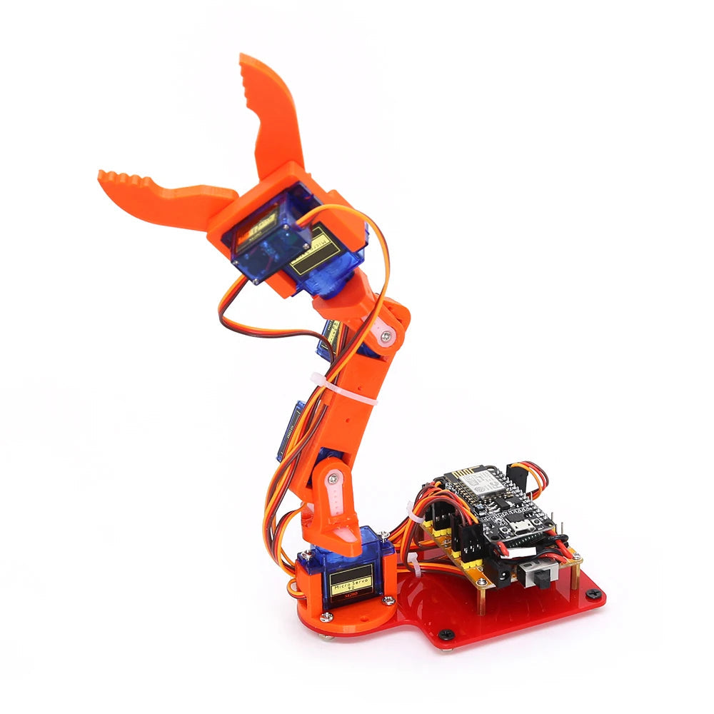 SG90 MG90S 5 DOF Mechanical Arm Robot Manipulator Claw for Arduino Maker Learning DIY Kit Robot Web Remote Control exovai.com