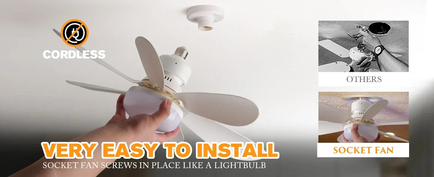 Ceiling Fan Light LED 30W 40W Simple Lights with E27 Remote Control for Home Living Room Study Household Decorative Fan Lighting exovai.com
