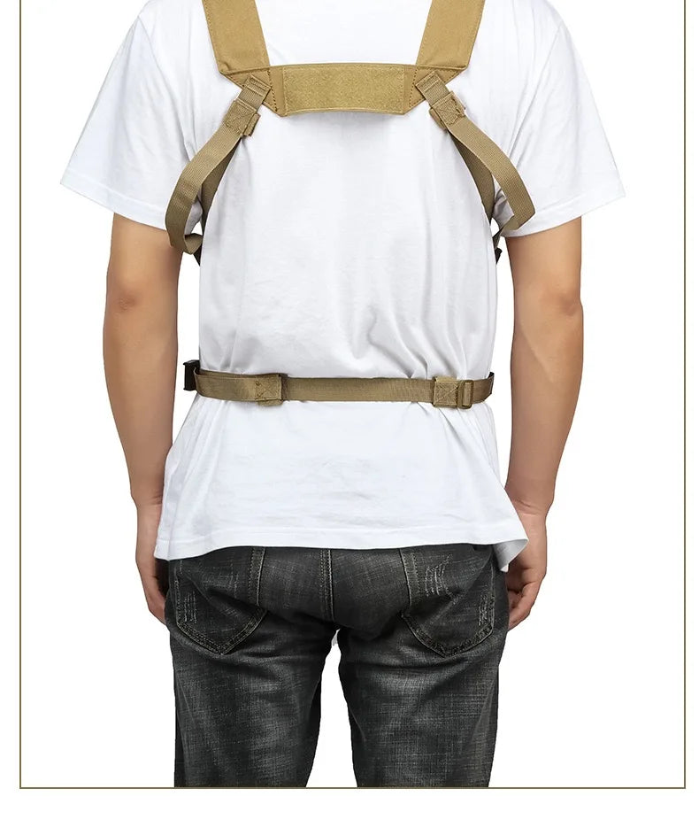 Military Tactical Vest Chest Rig with Adjustable Straps & Large Capacity Pouch for Outdoor Adventure & Tactical Missions exovai.com