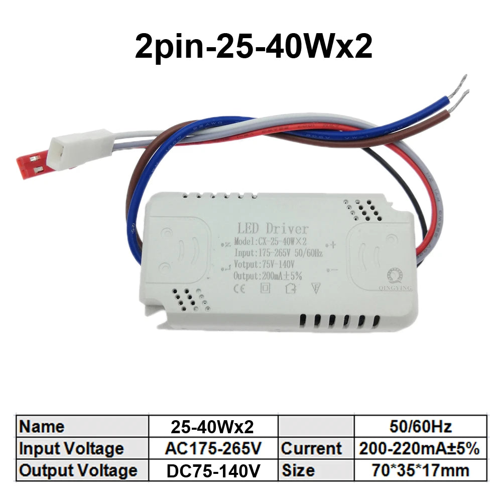 8W-160W LED Driver 3 color Adapter For LED Lighting AC220V Non-Isolating Transformer For Ceiling Light Chandelier Replacement exovai.com