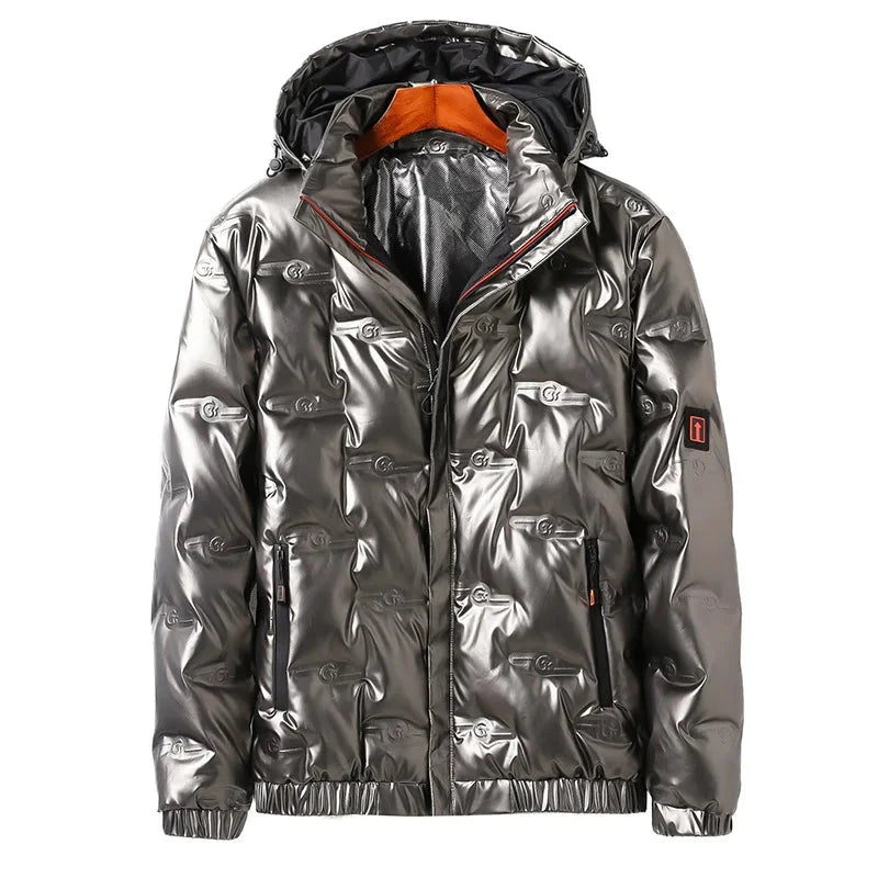 Winter Hot Sale Hooded Men Parkas Fashion Casual Glossy Cotton Jackets Outdoor Thicken Warm Male Clothing Quality Comfortable exovai.com