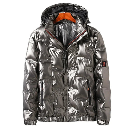 Winter Hot Sale Hooded Men Parkas Fashion Casual Glossy Cotton Jackets Outdoor Thicken Warm Male Clothing Quality Comfortable exovai.com