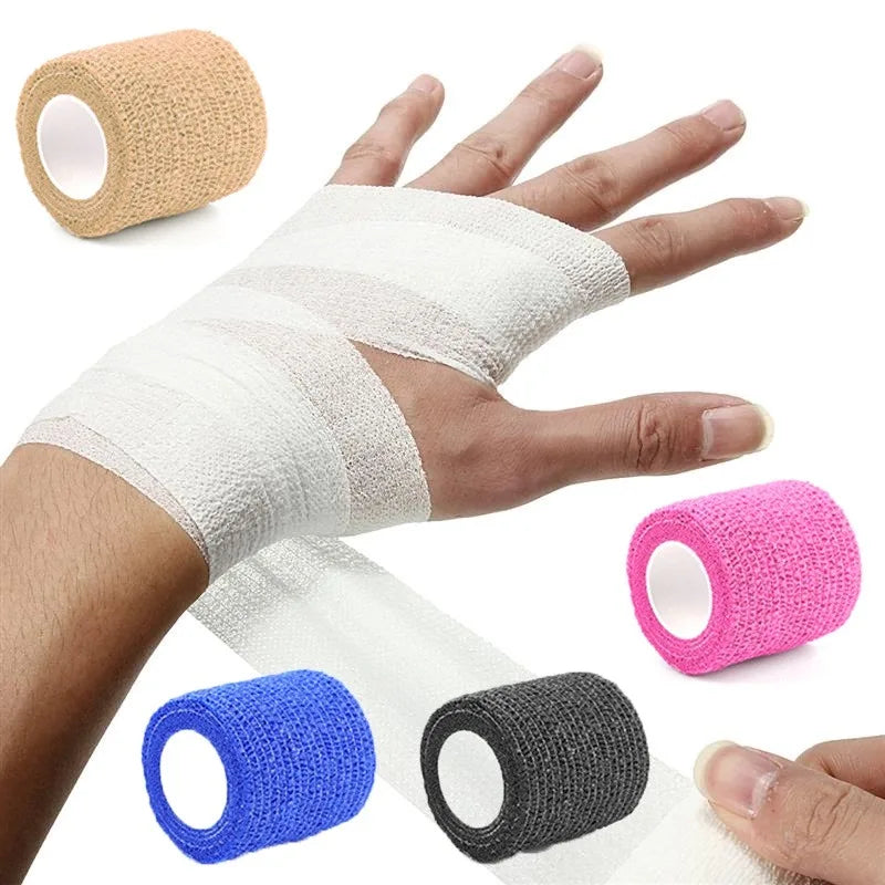 Kinesiology Tape Sport Self Adhesive Elastic Bandage First Aid Tape Wrap Stretch Bandage Cohesive Bandage High Elastic exovai.com