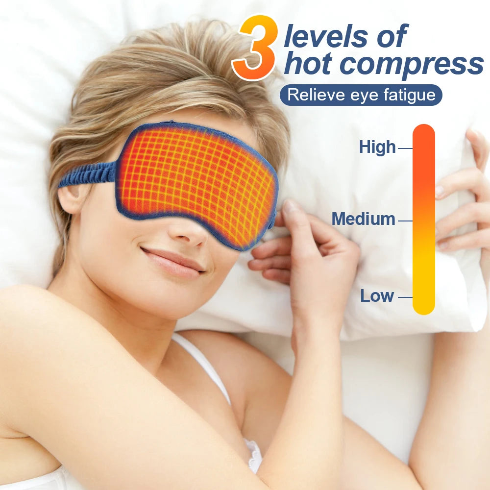 Infrared Hot Compress Eye Massager Relief Fatigue Reduce Dark Circles Eye Bags Timing Sleep Shading Electric Heating Eye Mask exovai.com