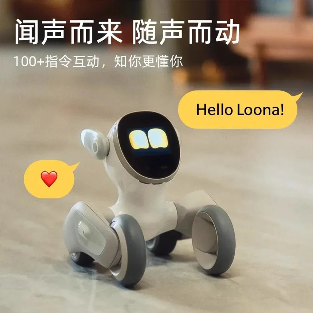 Loona Smart Robot Dog Cute Intelligent Emotional Robots Accompany Voice Machine Compatible Custom Monitor Electronic Toy Gifts exovai.com