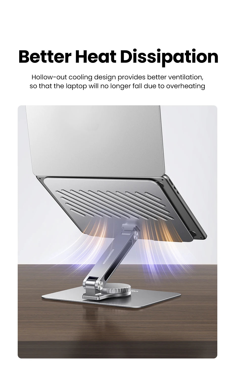 UGREEN Laptop Stand For Macbook Air Pro Laptop Support Macbook Pro Aluminum Vertical Notebook Stand Tablet Stand Laptop Holder exovai.com