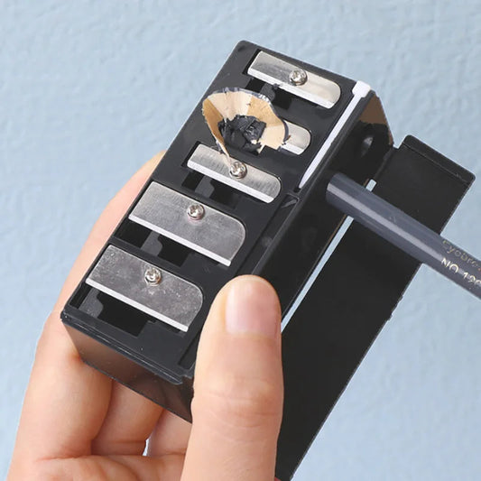 1Pcs 5 Holes Sharpener Multi-functional Pencil Sharpener with Lid for Eyeliner Lipliner Pencils exovai.com