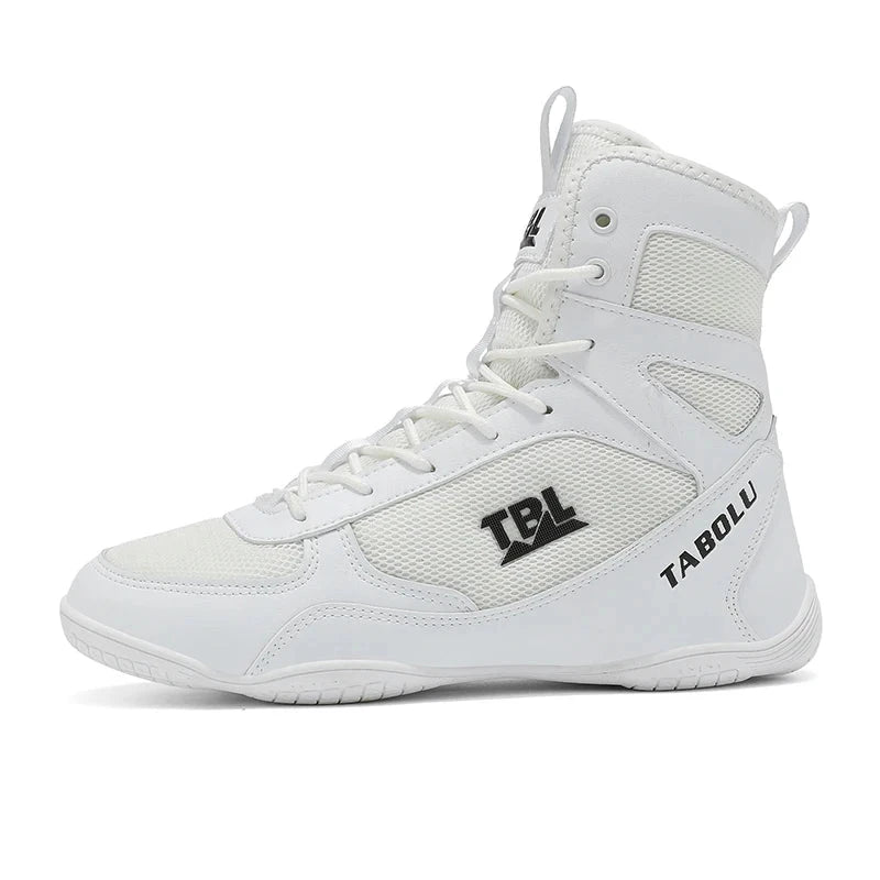 Wrestling shoes male Boxing Shoes Fighting Sanda Strength High Top Shoes light fighting Boots Weightlifting shoe Sneakers exovai.com
