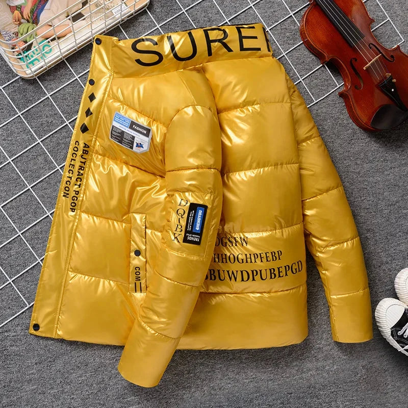 Winter Solid Color Parka Men Thick Hooded Jacket 2025 New Trend Warm Harajuku Coat Male Casual Zipper Jackets Windproof Outwear exovai.com