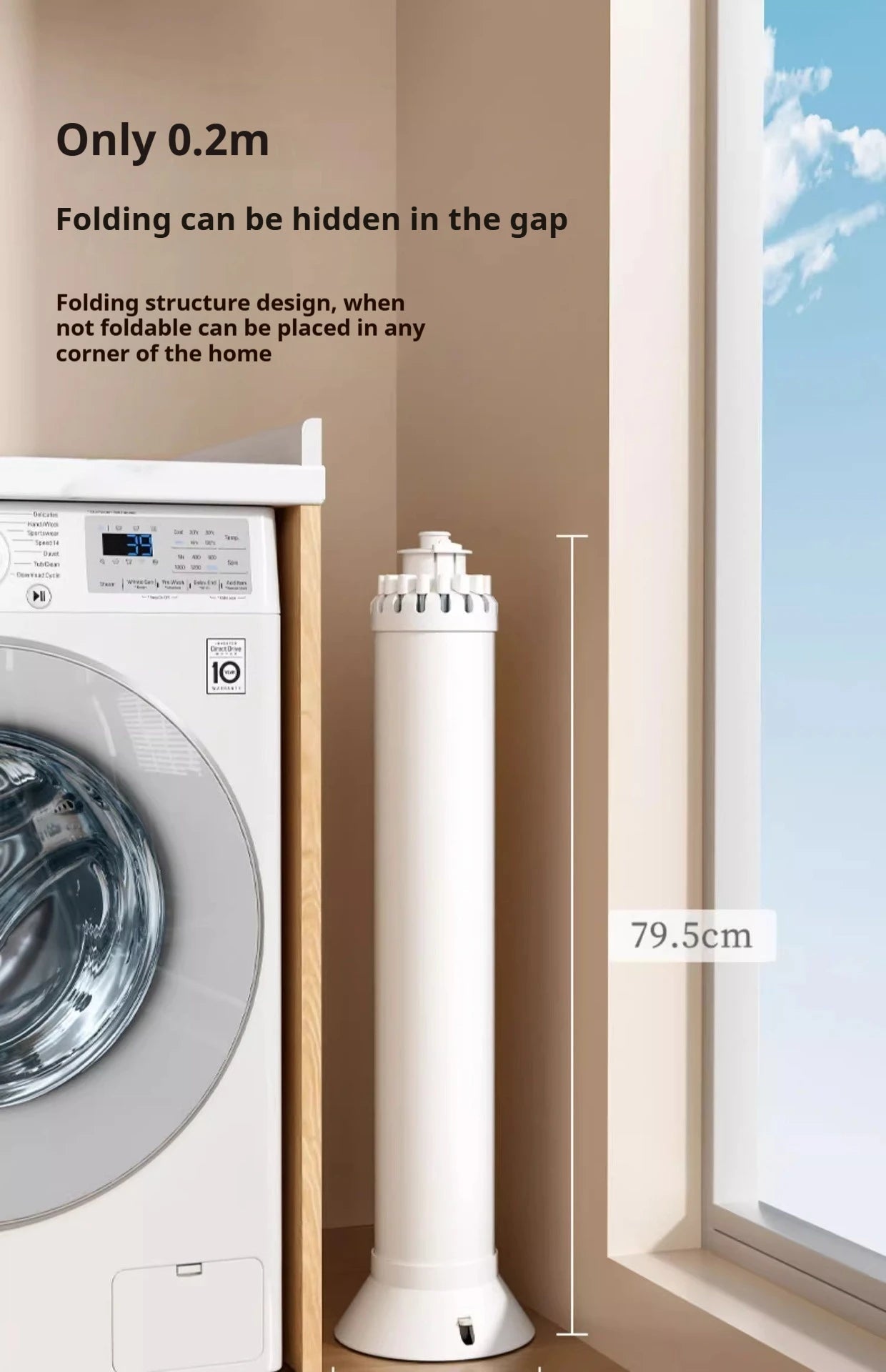 Foldable Clothes Drying Rack Octopus Type Floor Standing Balcony Clothes Drying Portable Rotating Drying Rod Clothes Dryer exovai.com