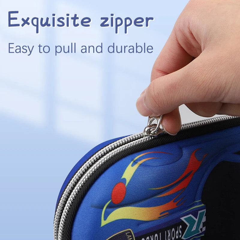 3D Racing Car Pencil Cases Cartoons School Pencil Case For Children Stationery Box EVA PU Plastic Pen Case Boy Cute Pen Bag exovai.com