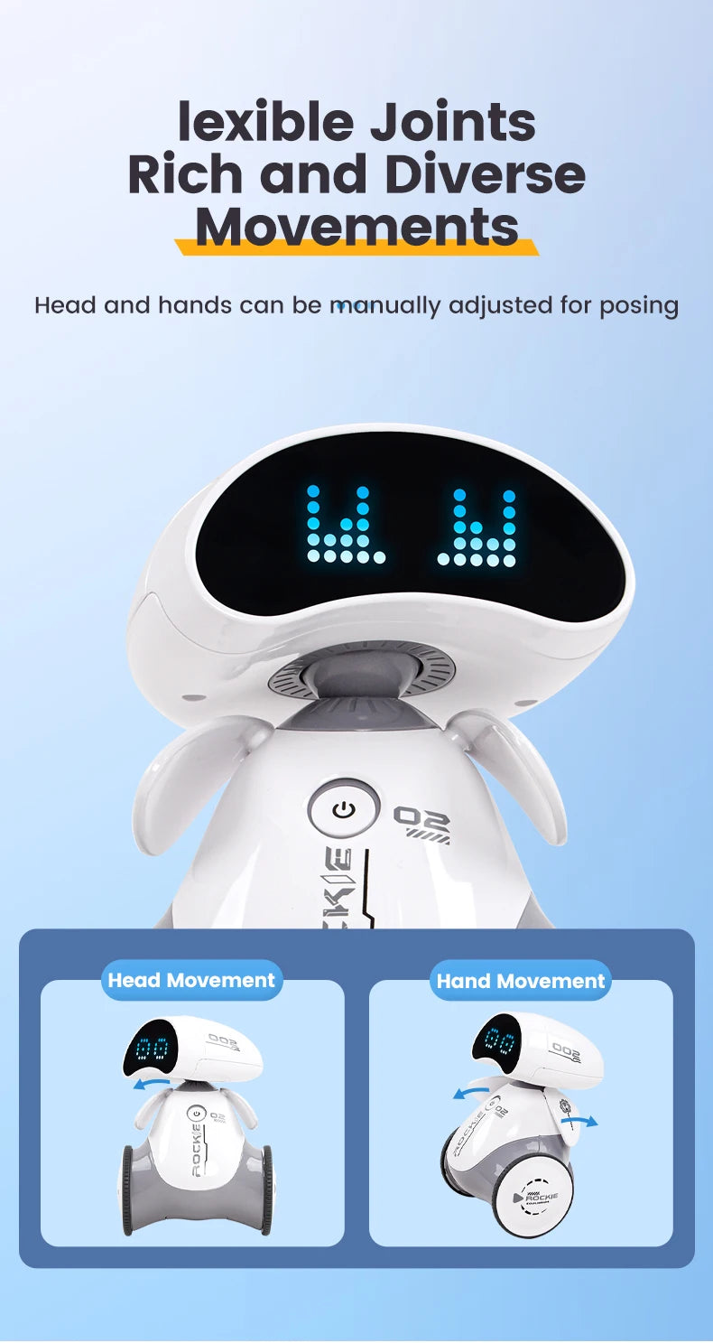 Robot Rc Emo Smart Intelligent Infrared Touch Sensor 2.4G Wireless Programming Robo Remote Control Robot Toys for Boys Girls exovai.com