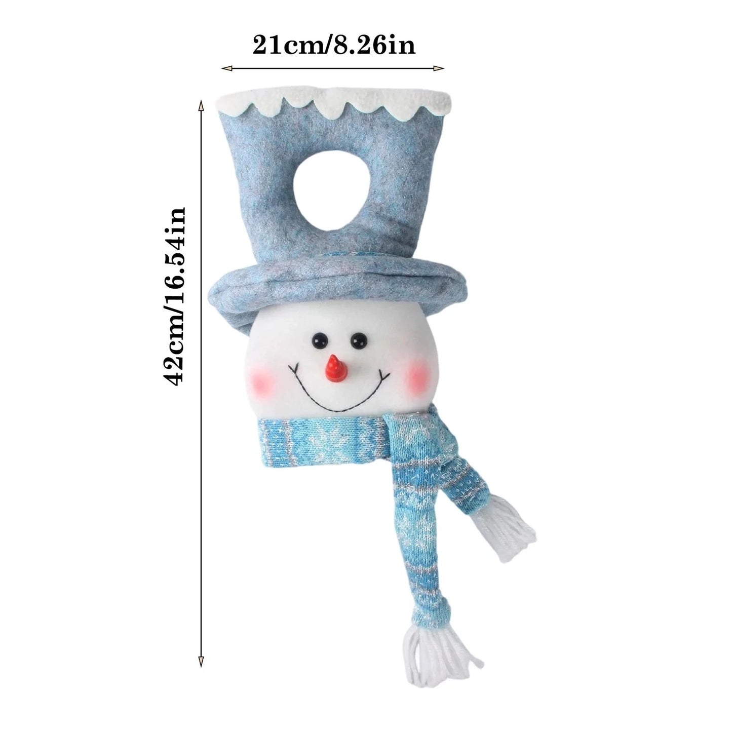 Christmas Lighted Blue Snowman Ornament Glowing Snowman Ocean Style Creative Christmas Gifts Home Door Hanging Decoration exovai.com