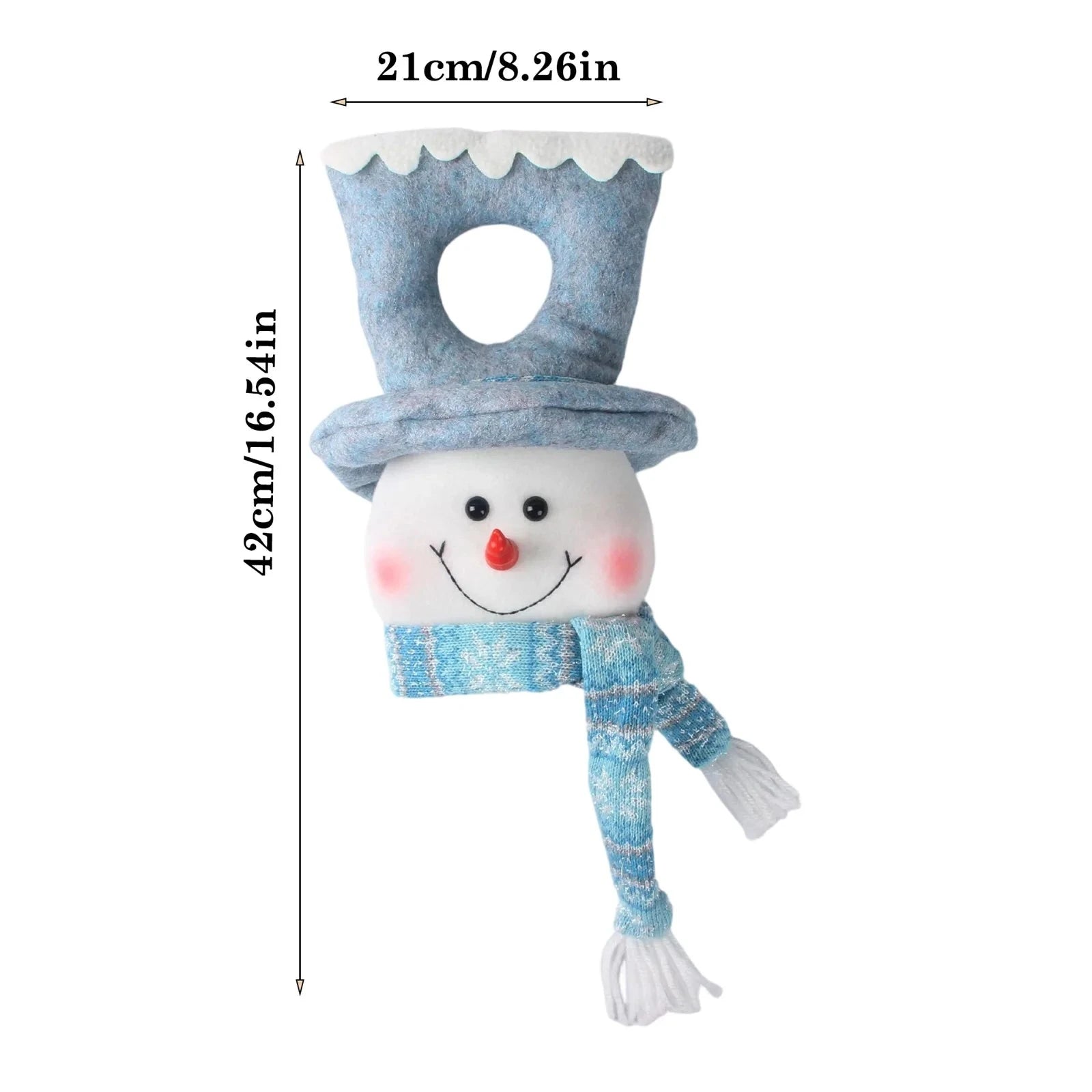 Christmas Lighted Blue Snowman Ornament Glowing Snowman Ocean Style Creative Christmas Gifts Home Door Hanging Decoration exovai.com