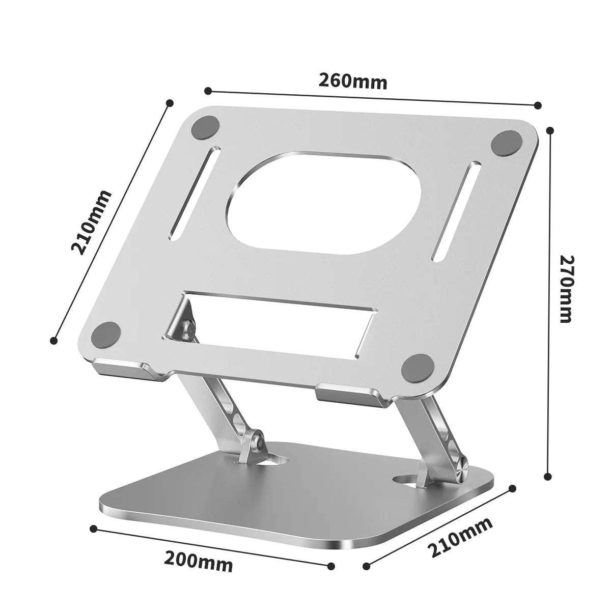 Phone Tablet Stand Adjustable Aluminum Alloy Laptop Tablet up to 17 "Laptop Portable Folding Cooling Stand For Macbook iPad Asus exovai.com