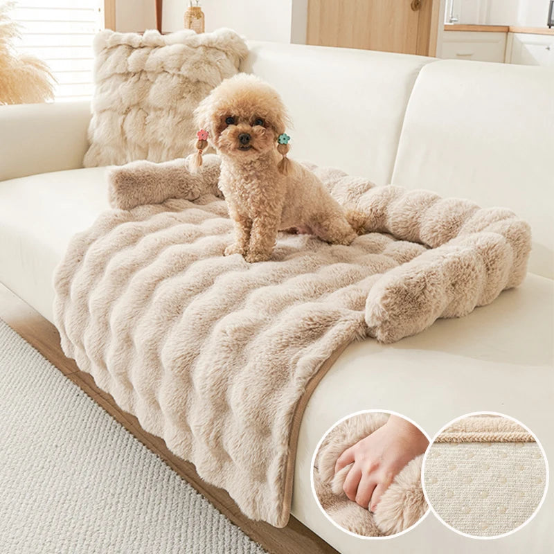 1PC Winter Warm Dog Bed Mats Super Soft  Plush Pet Blanket Pad Mat for Small Dogs Plush Neck Pillow Cat Nest Travel & Indoor exovai.com