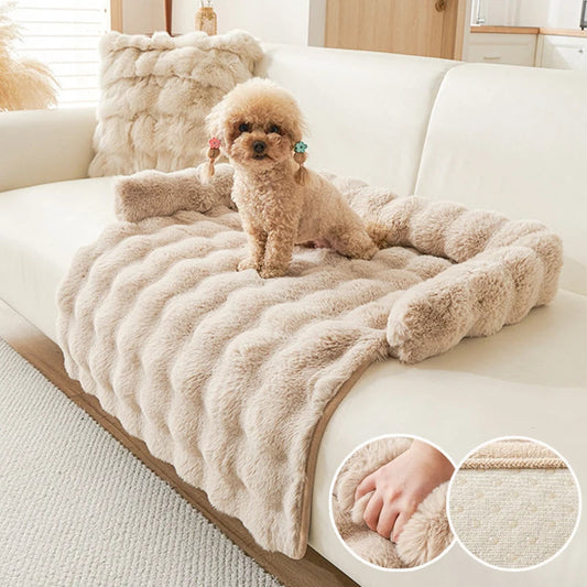 1PC Winter Warm Dog Bed Mats Super Soft  Plush Pet Blanket Pad Mat for Small Dogs Plush Neck Pillow Cat Nest Travel & Indoor exovai.com