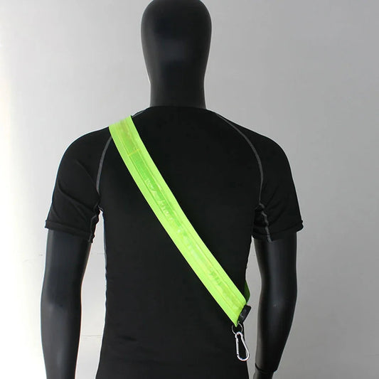 Illuminated Shoulder Straps Rechargeable Cycling LED Shoulder Straps for Men Women Outdoor Hiking Jogging Walking Light Gear exovai.com