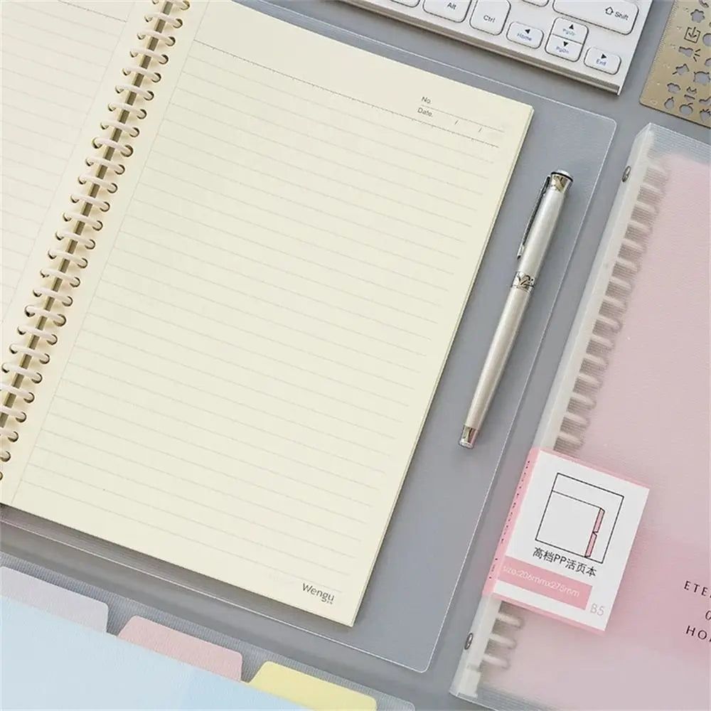 High Quality School Supplies Student B5 A4 A5 Handbook Diary Loose Leaf Notebook Binder Notebook Spiral Notebook Coil Shell exovai.com