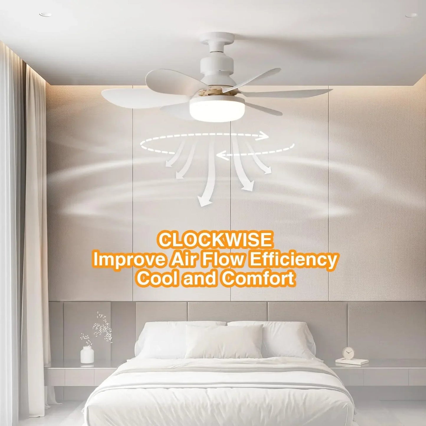 Ceiling Fan Light LED 30W 40W Simple Lights with E27 Remote Control for Home Living Room Study Household Decorative Fan Lighting exovai.com