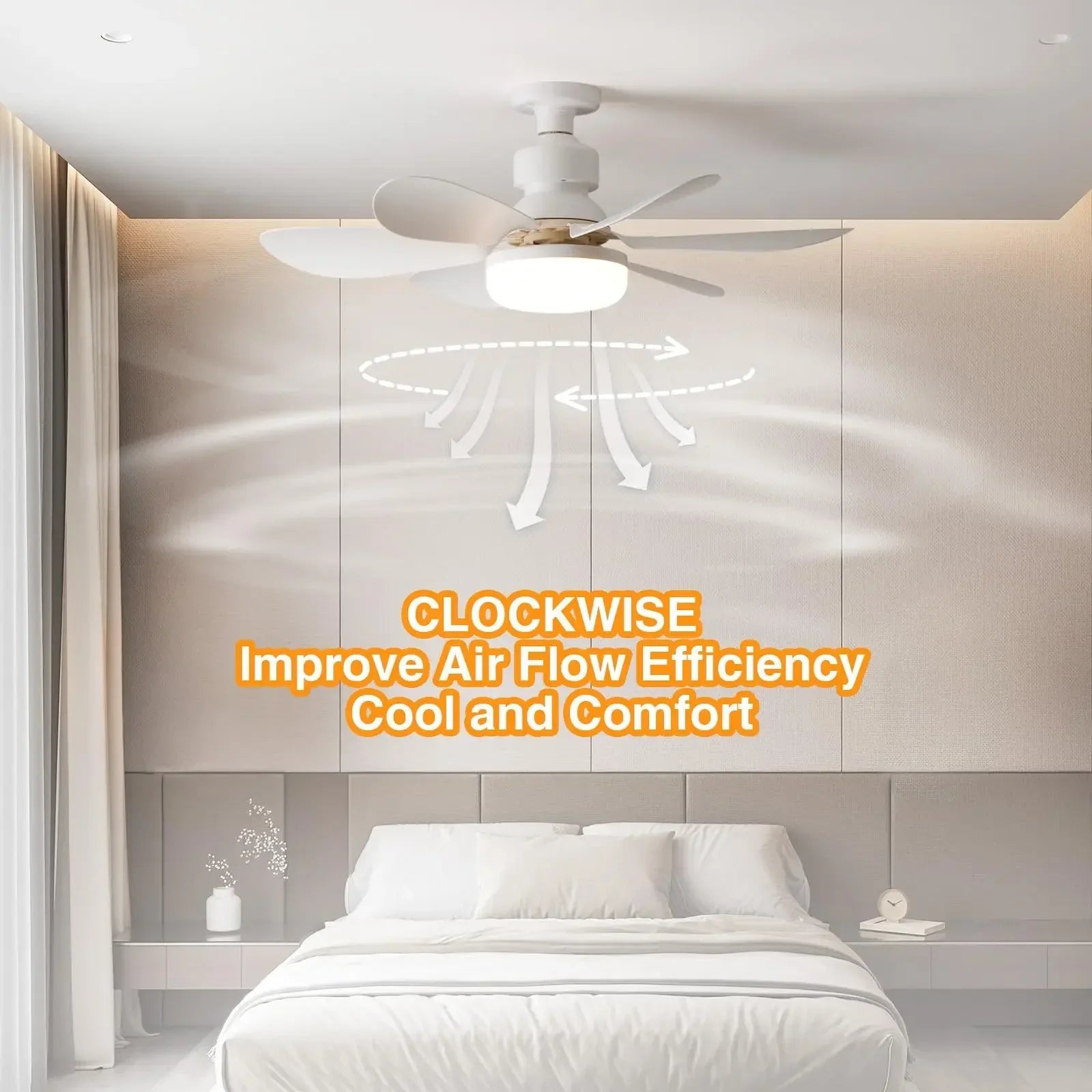 Ceiling Fan Light LED 30W 40W Simple Lights with E27 Remote Control for Home Living Room Study Household Decorative Fan Lighting exovai.com