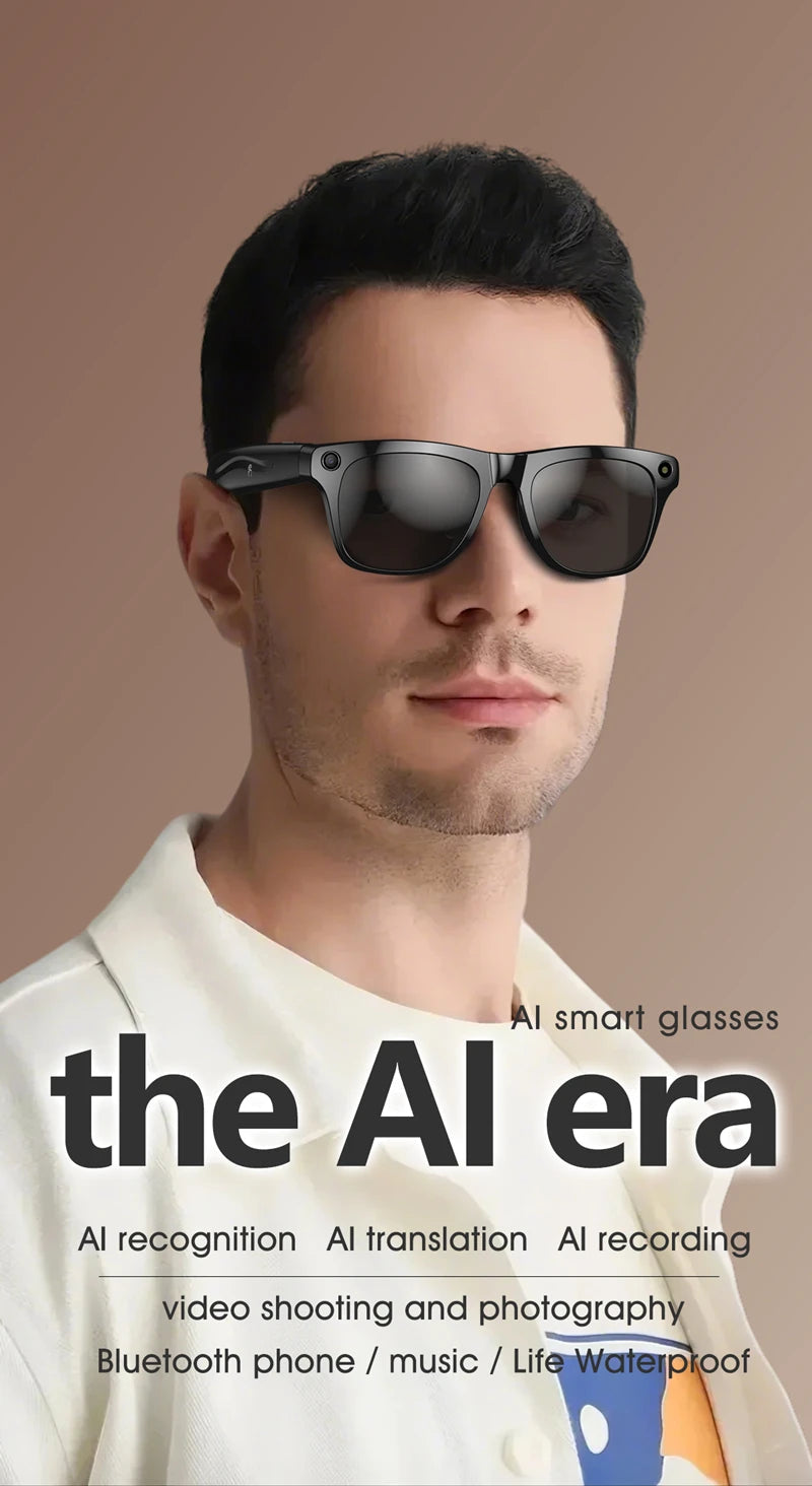 4K AI Smart Photochromic Glasses Multifunction Camera Bluetooth Call Voice Assistant Music Player Translate Glasses For Xiaomi exovai.com