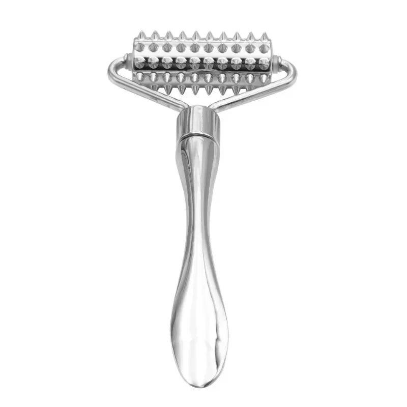 Stainless Steel Facial Massage Roller Gua Sha Tool Massager for Face Full Body Beauty SPA Skin Care Tools Acupressure Massager exovai.com