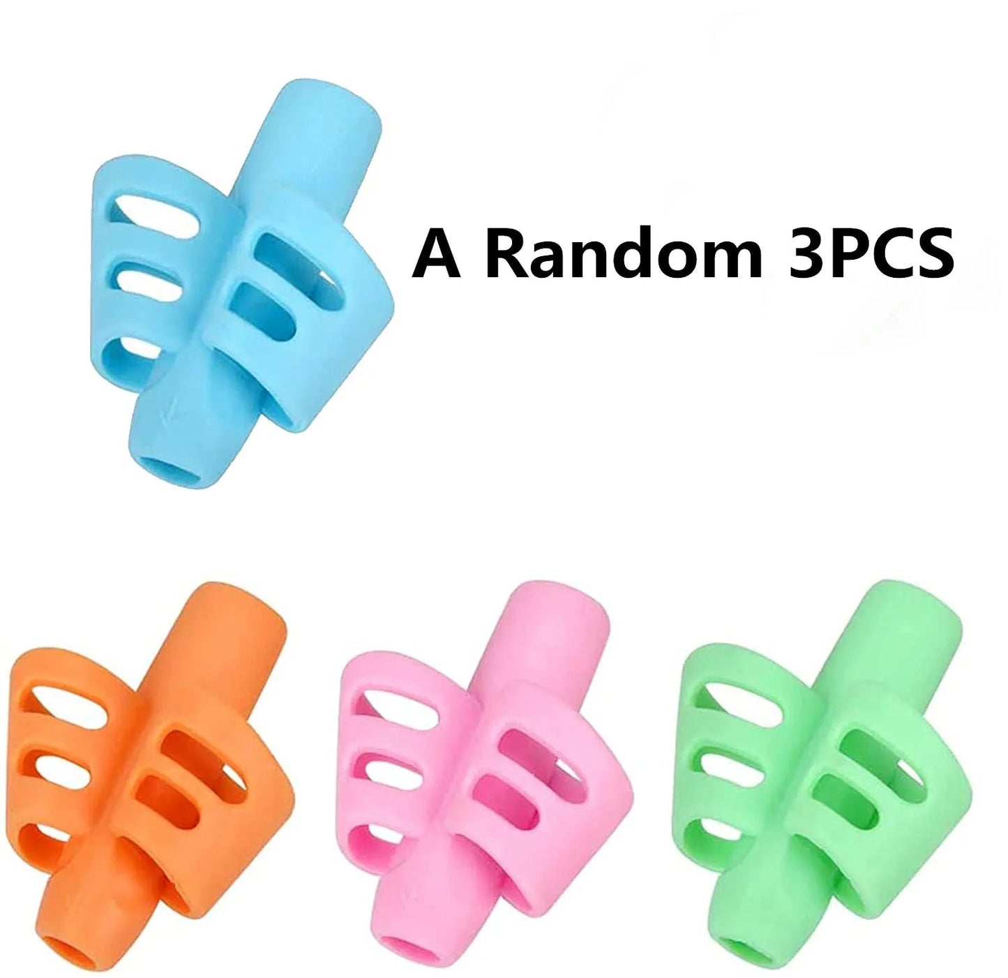 1/3pcs Children Writing Pencil Pan Holder Kids Learning Practise Silicone Pen Aid Grip Posture Correction Device for Students exovai.com