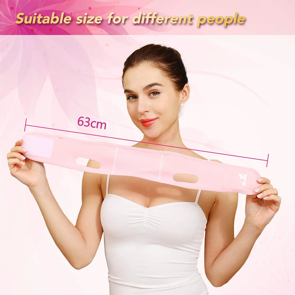Double Chin Remover Facial Lifting Slimming Bandage V Line Shaped Cheek Face Lift Up Belt Strap Jaw Face Tightening Massagers exovai.com