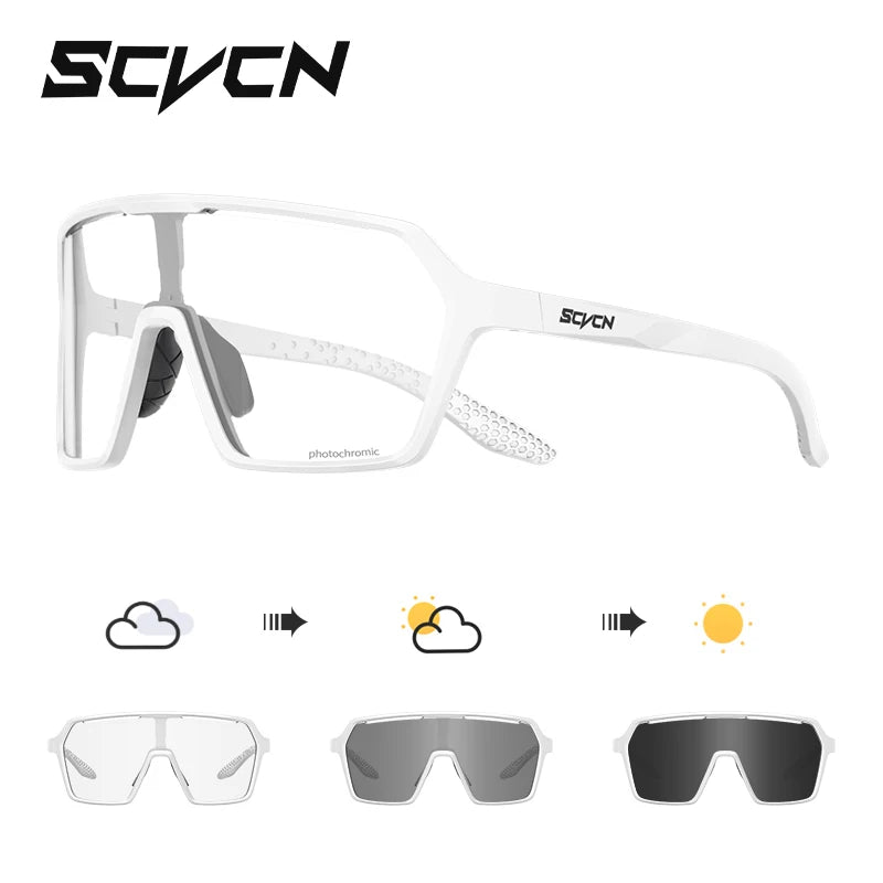 SCVCN New Photochromic Sunglasses MTB Cycling Glasses Outdoor Sports Running Drving Goggles UV400 Protection Bike Eyewear exovai.com