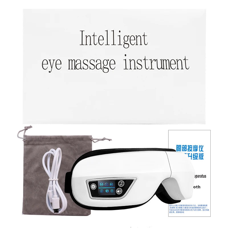 Eye Massager with Smart Airbag Compress Vibration Heating Eye Care Instrument Bluetooth Music Massage Relax Improve Eye Fatigue exovai.com