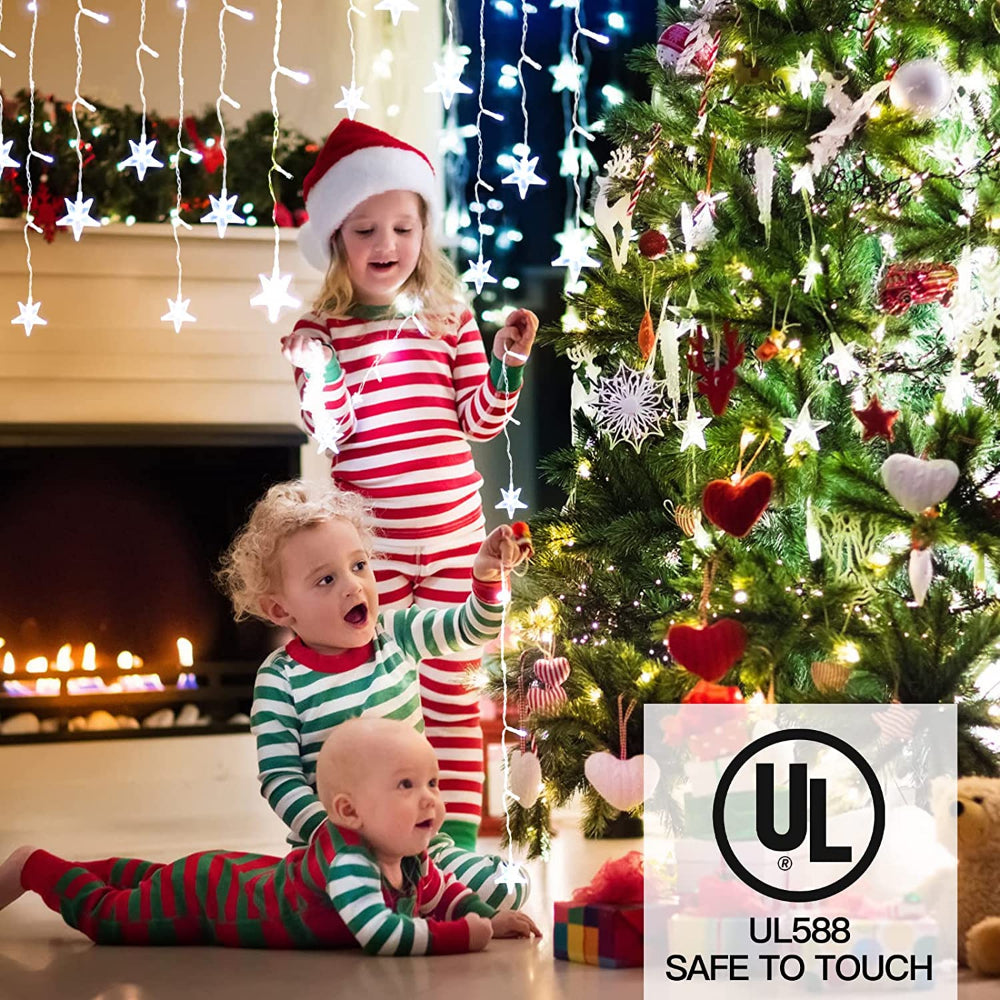 Christmas Decoration Lights Outdoor 20m 864 LED Street Garlands Icicle Lights Outdoor Waterproof Curtain Fairy String Light exovai.com