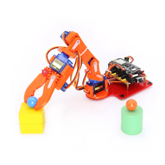 SG90 MG90S 5 DOF Mechanical Arm Robot Manipulator Claw for Arduino Maker Learning DIY Kit Robot Web Remote Control exovai.com
