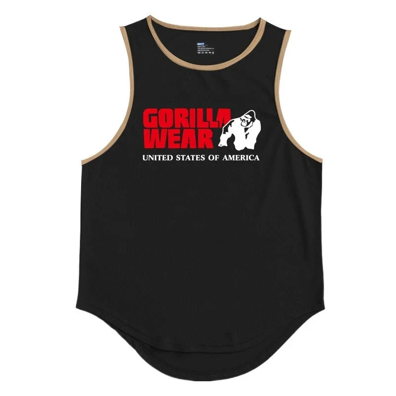 Gym Top Men Men's Clothing Fitness Clothes Shirt Bodybuilding Vests Man Vest Singlet Singlets Muscular Stringer T-shirts Tops exovai.com