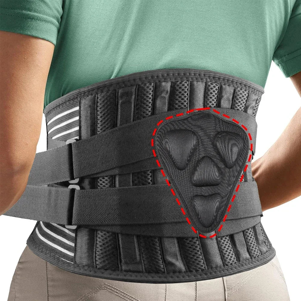 1PC Back Brace for Lower Back Pain Relief - Breathable Lumbar Support Belt with Pad for Herniated Disc, Sciatica - Adjustable Ba exovai.com
