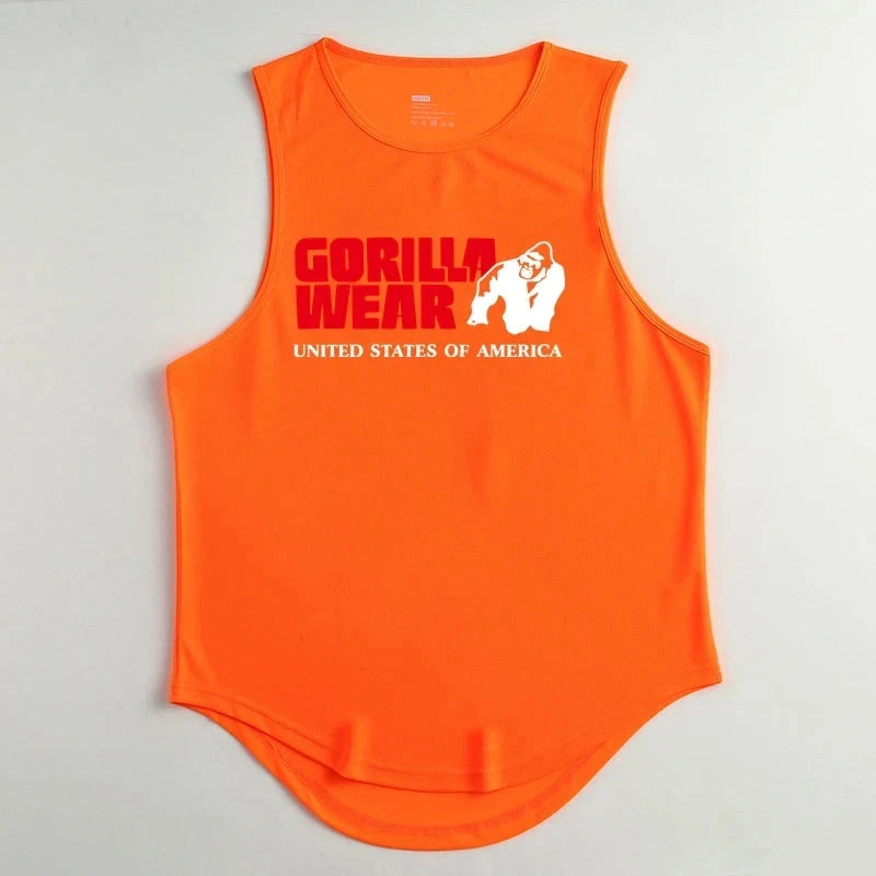 Gym Top Men Men's Clothing Fitness Clothes Shirt Bodybuilding Vests Man Vest Singlet Singlets Muscular Stringer T-shirts Tops exovai.com