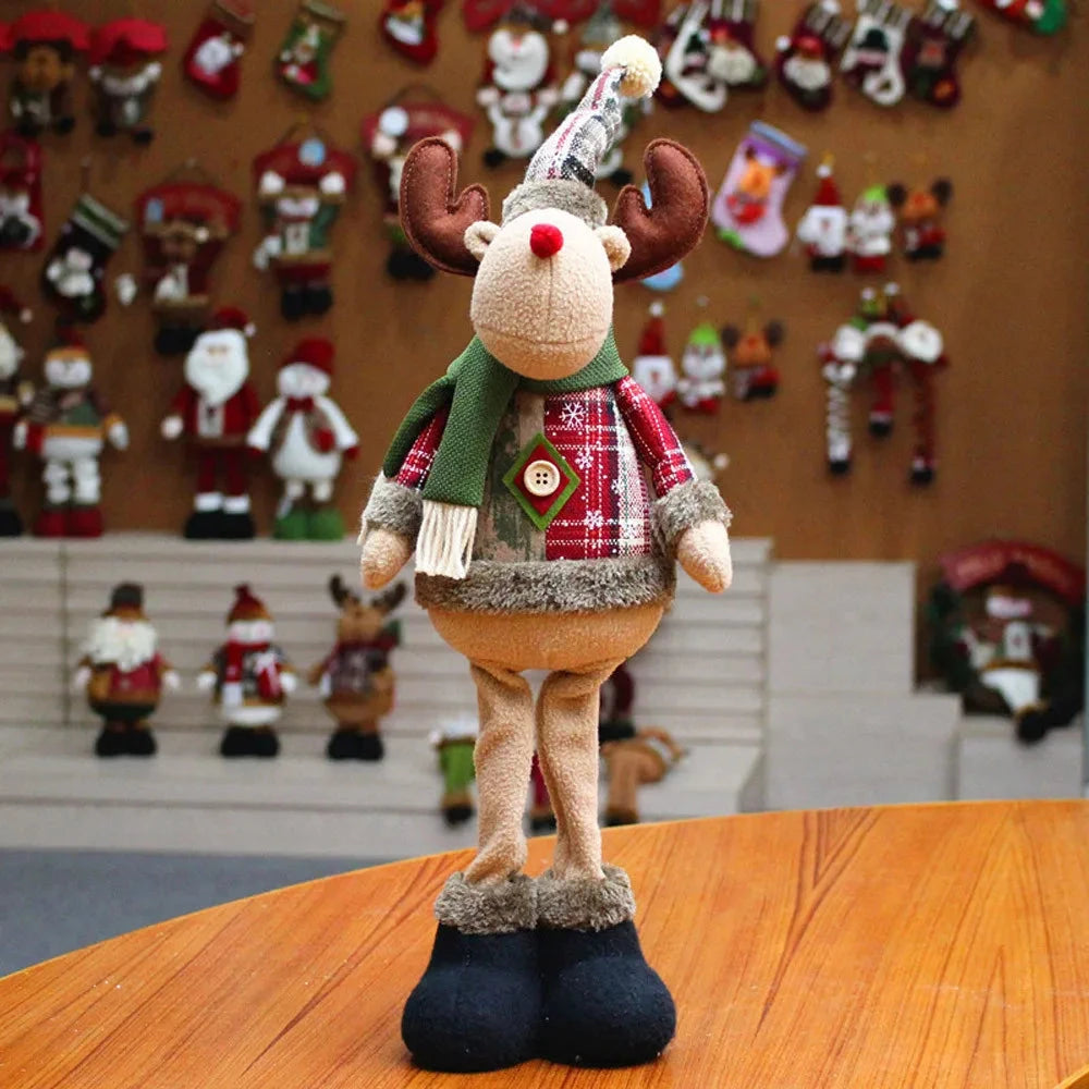 Christmas Decoration Doll Xmas Santa Elk Snowman 18" Soft Flannel Ornaments Home Festive Party Xmas Tree Exquisite Decor Gift exovai.com