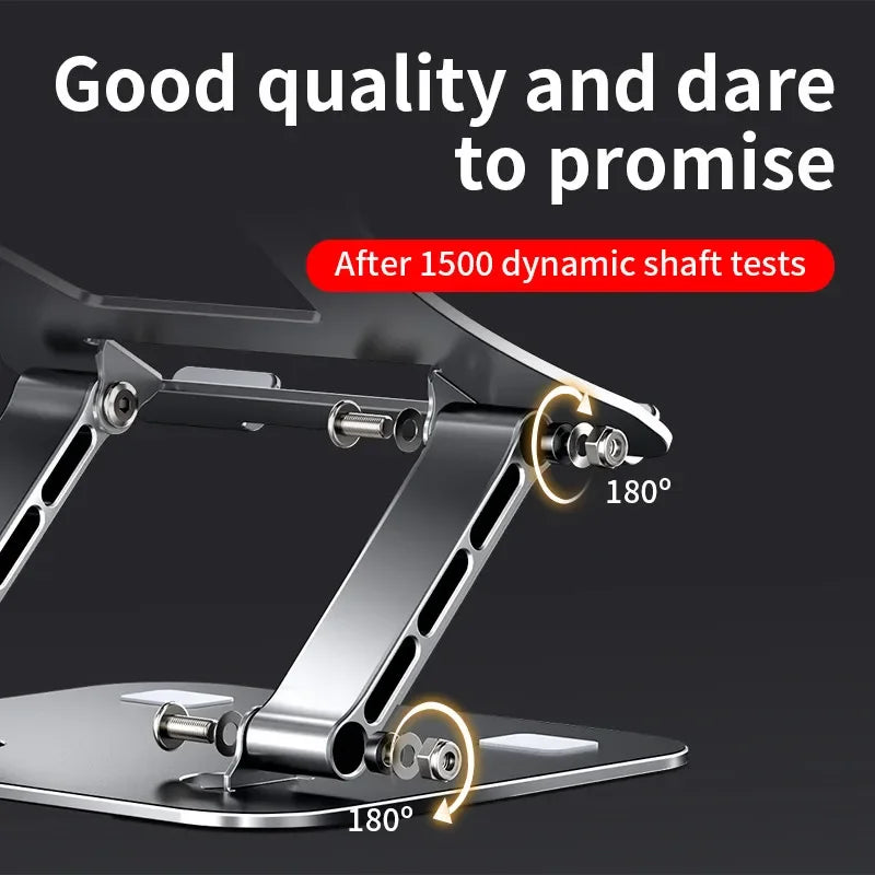 Phone Tablet Stand Adjustable Aluminum Alloy Laptop Tablet up to 17 "Laptop Portable Folding Cooling Stand For Macbook iPad Asus exovai.com