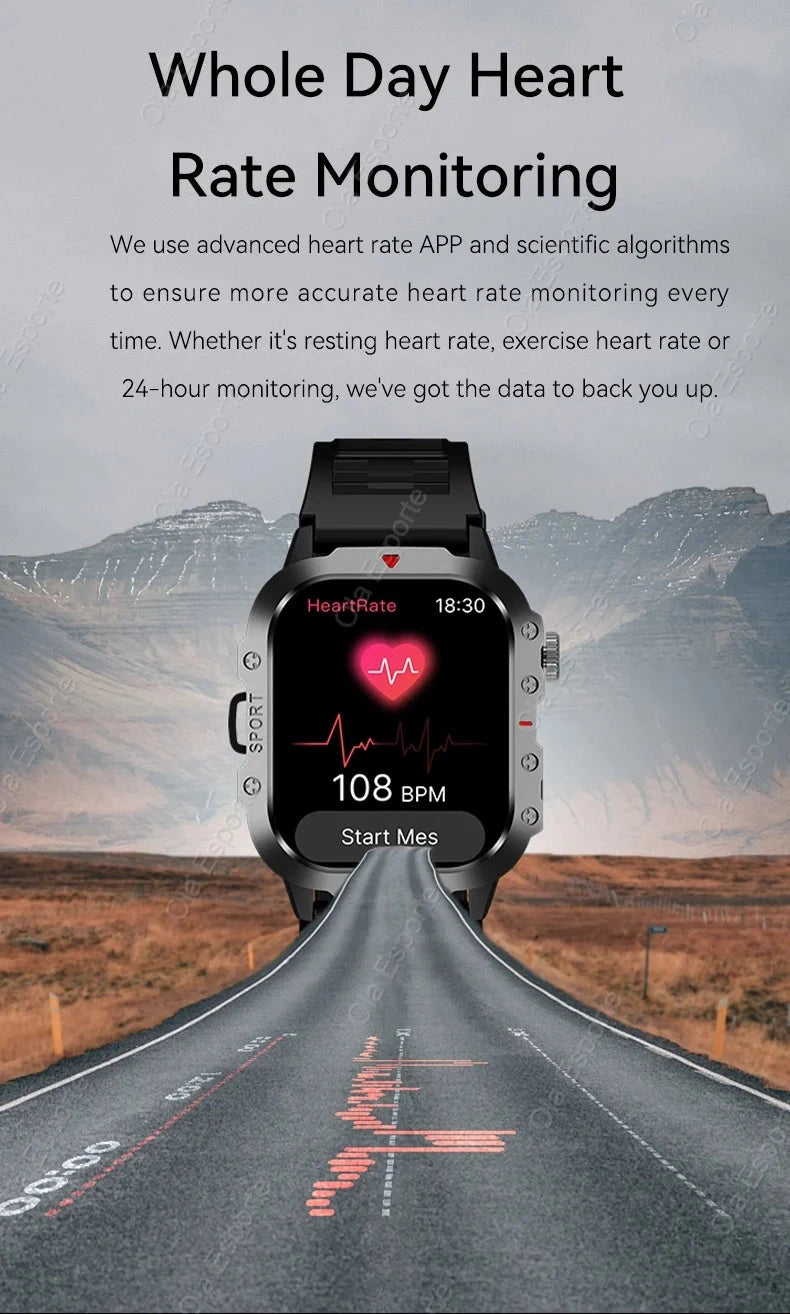 2025 New LED Men's Smartwatch Bluetooth Talking Smartwatch Multi Sport Mode Health Monitor Outdoor Sport Smart Watch For Android exovai.com