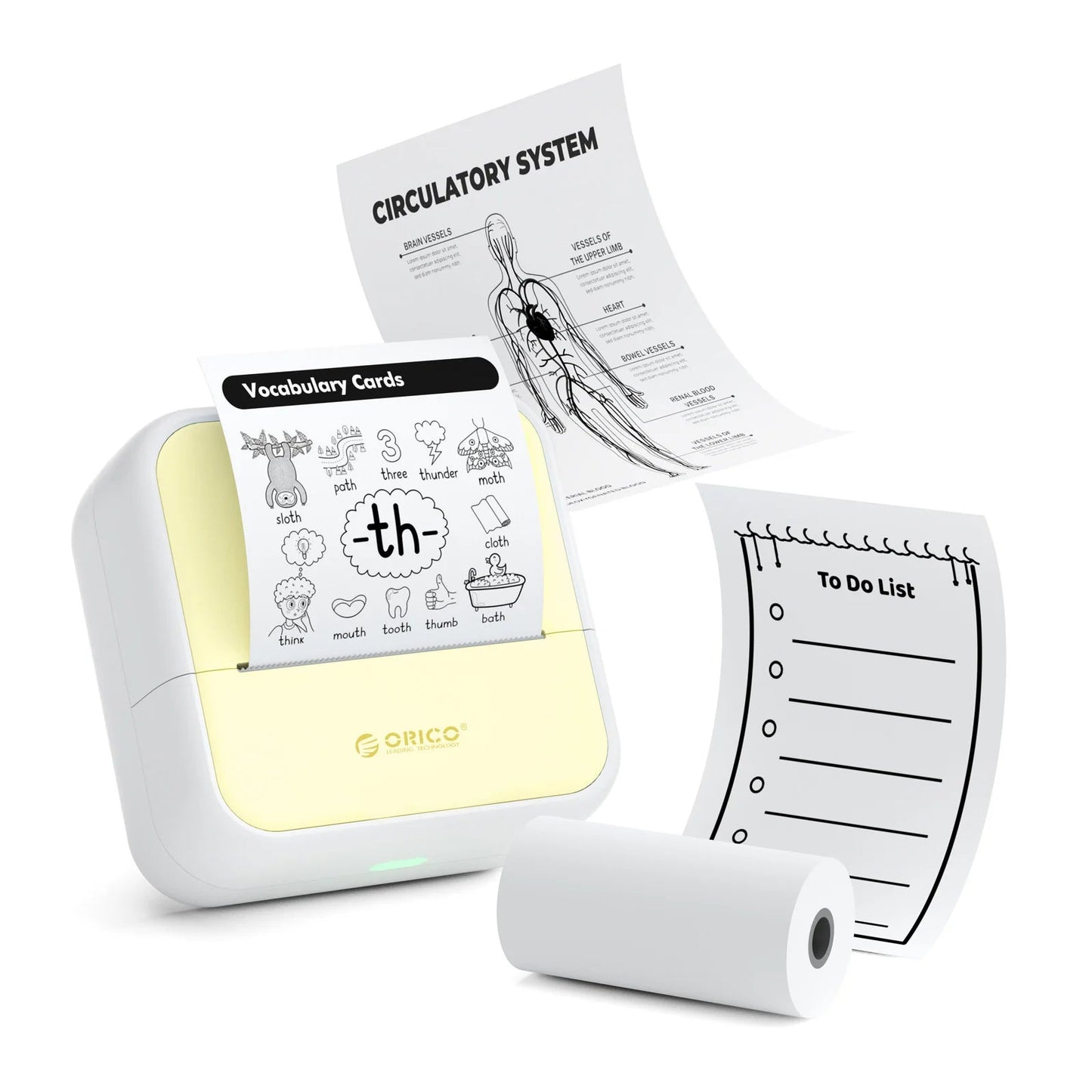 Orico Mini Thermal Printer – Portable Ink-Free DIY Photo & Document Printer exovai.com