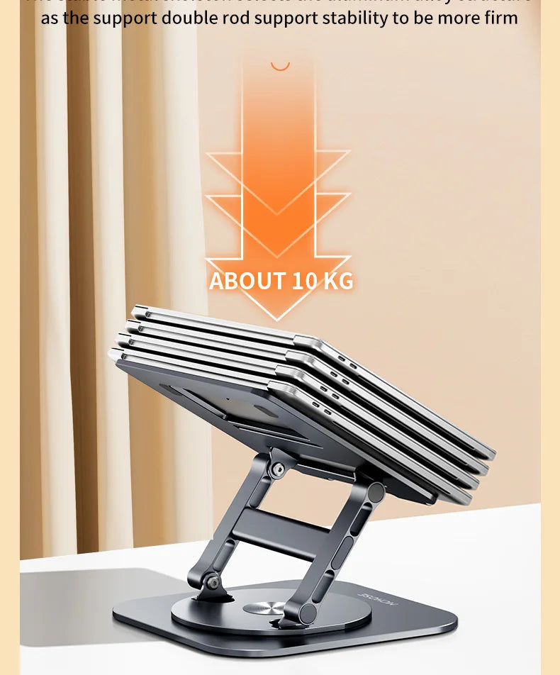Laptop Stand 360° Rotatable Notebook Holder Liftable Desk Riser Stand Aluminum Alloy Stand Compatible With 9.7-17.3 Inch Laptops exovai.com