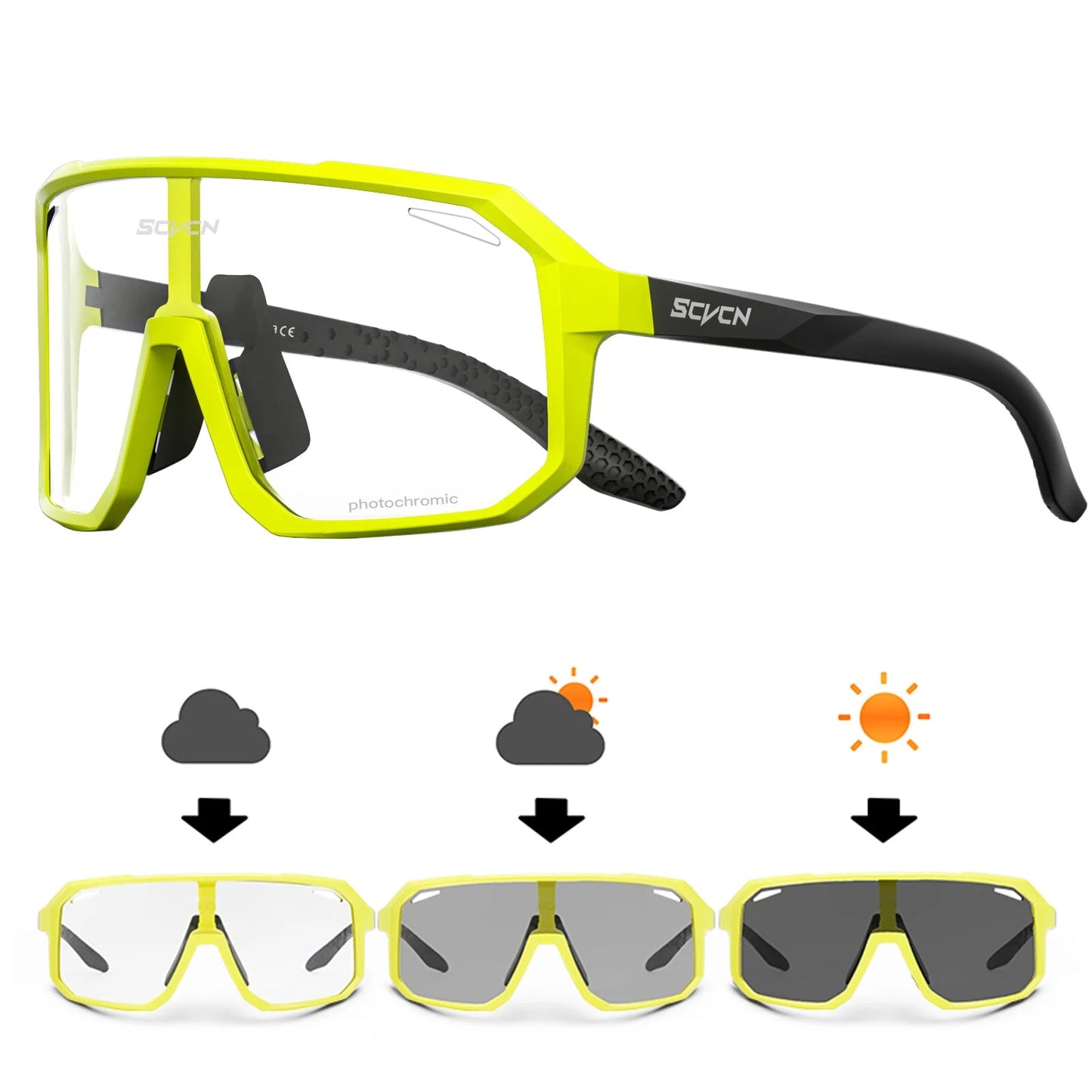 SCVCN New Cycling Glasses Bike Sunglasses Men UV400 Eyewear Outdoor Sports MTB Goggles Bicycle Women Riding Hiking Sunglasses exovai.com