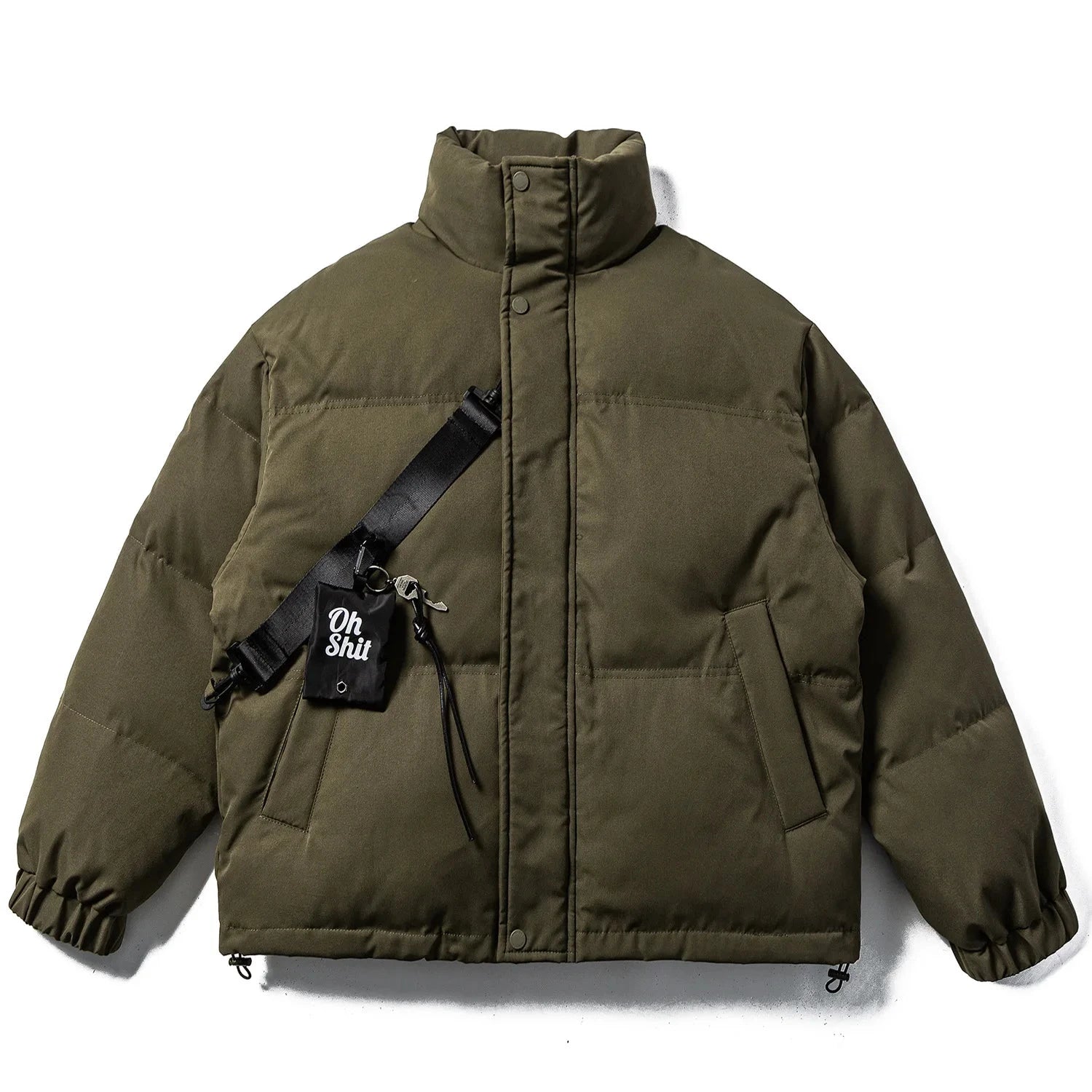 Mens American Vintage Padded Jacket Winter Warm Heavyweight Stand Collar Outerwear Thermal Insulated Coat Trendy Parkas exovai.com