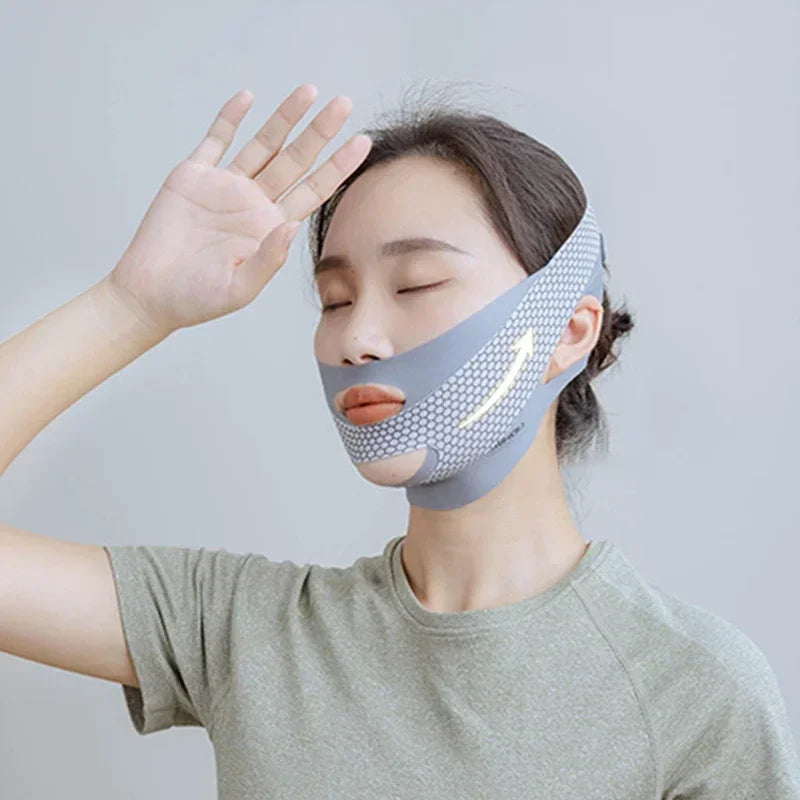 Face-Lift With Sleep Face V Shaper Facial Slimming Bandage Relaxation Shape Lift Reduce Double Chin Face Thining Band Massage exovai.com