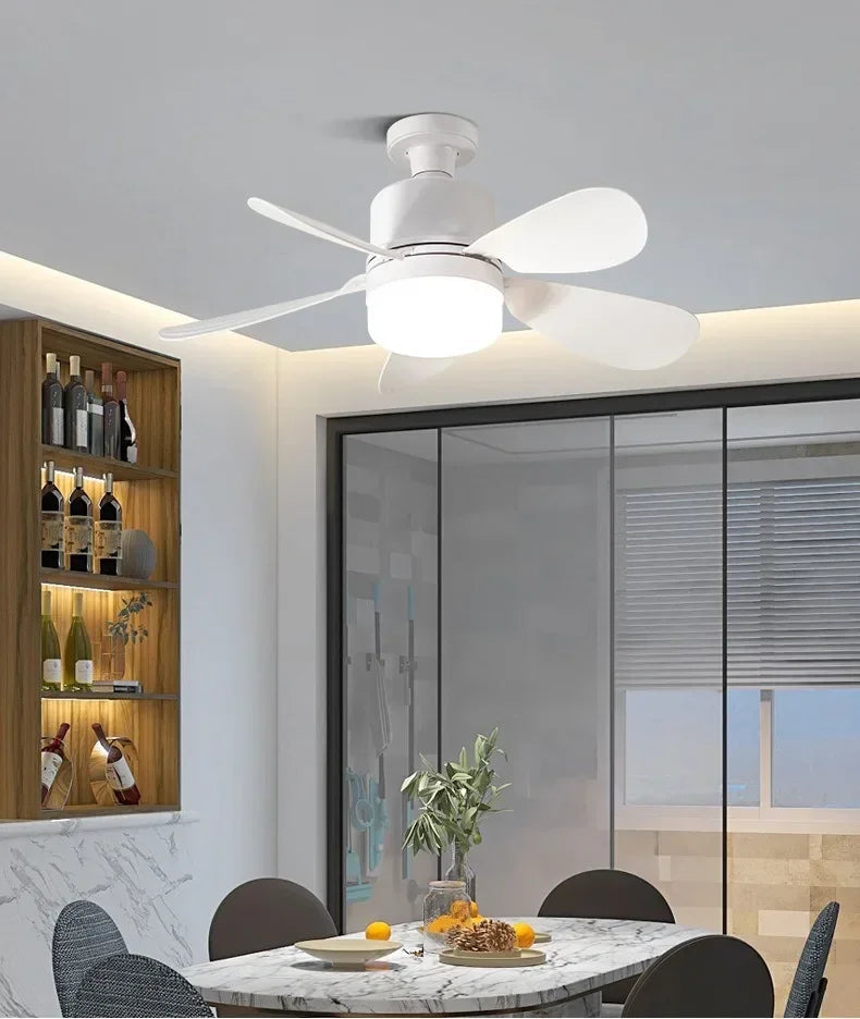 Ceiling Fans with Lights 16 Inch Fan Light With Remote Control Dimmable Noiseless White Ceiling Fan for Kitchen Office Bathroom exovai.com