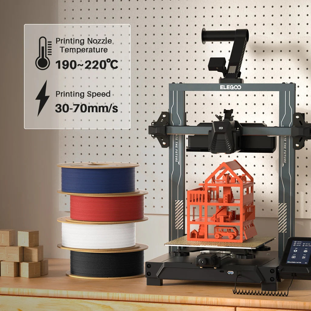 ELEGOO Matte PLA Filament 1KG,1.75mm FDM 3D Printer Filament Dimensional Accuracy +/- 0.02mm, 1kg Carboard Spool (2.2lbs) exovai.com