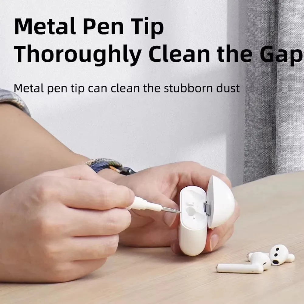1pc Portable Bluetooth Earphone Plug Cleaning Tool Cleaning Set Dust Cleaning Pen Earphone Plug Cleaning Brush exovai.com