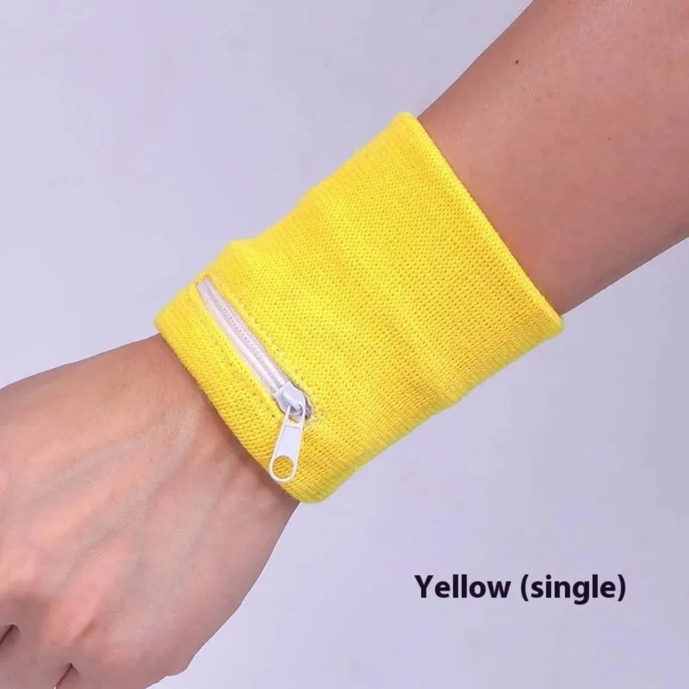 Authentic Basketball Running Sports Wipe Polyester Cotton Zipper Wrist Guard Sweat Absorbing and Wiping Wrist Guard Zero Wallet exovai.com