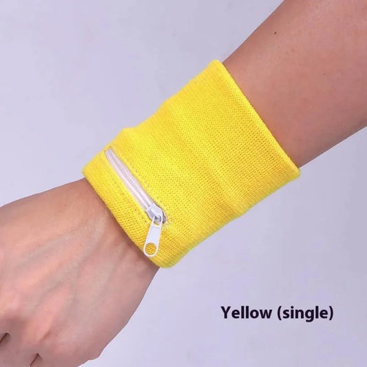 Authentic Basketball Running Sports Wipe Polyester Cotton Zipper Wrist Guard Sweat Absorbing and Wiping Wrist Guard Zero Wallet exovai.com