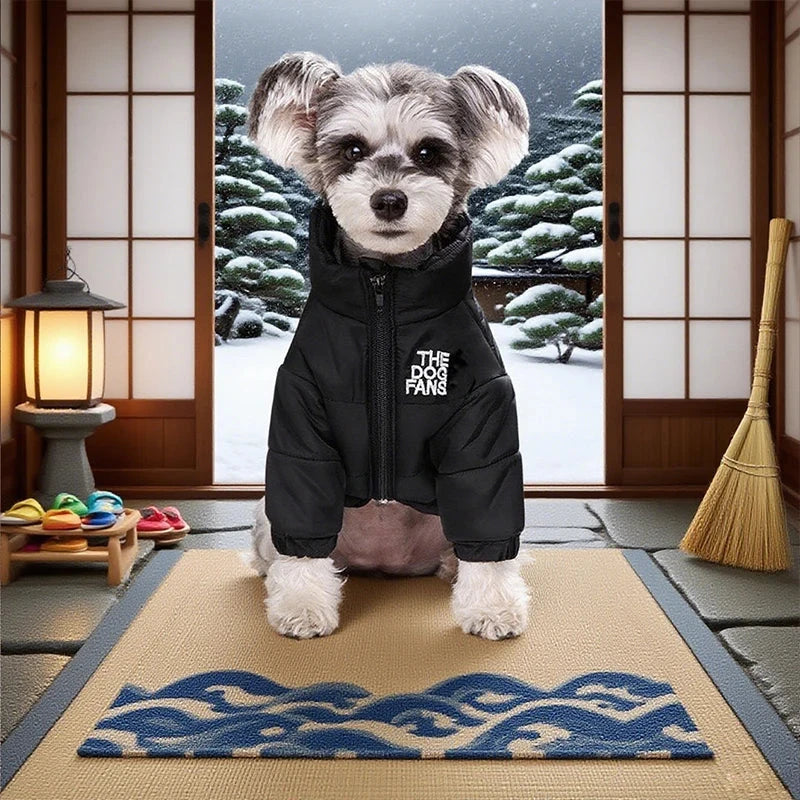 Dog Coat Dog Warm Jacket, 4 Legs Covered Waterproof Windproof Reflective Warm Dog Vest, Zippered Adjustable Outdoor Dog Snow Jac exovai.com